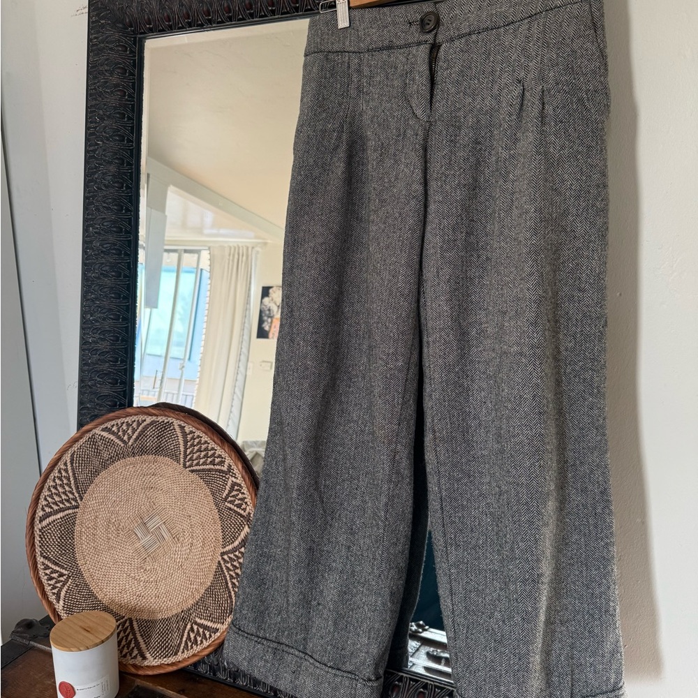 Cartonnier Black and White Herringbone Pants